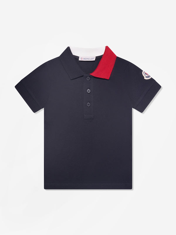 Moncler Enfant Baby Boys Colourblock Polo Shirt in Navy