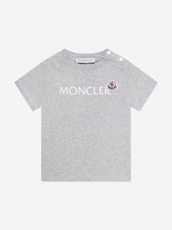 Moncler Enfant Baby Boys Logo T-Shirt in Grey