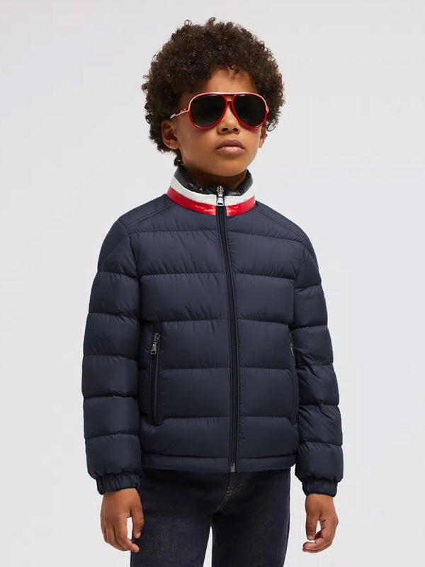 Moncler Enfant Boys Down Padded Vashiti Jacket in Navy