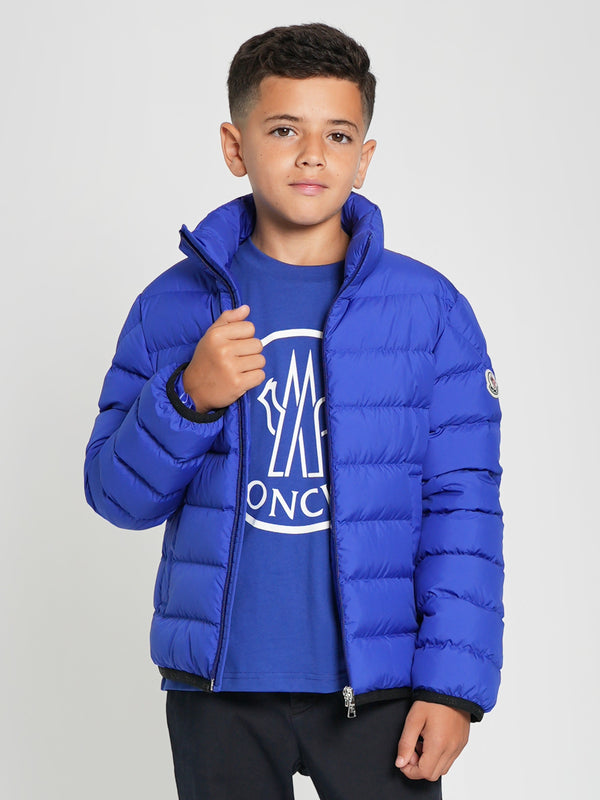 Moncler Enfant Boys Down Padded Baudinet Jacket in Blue