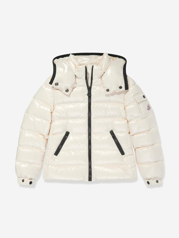 Moncler Enfant Girls Down Padded Bady Jacket in Beige