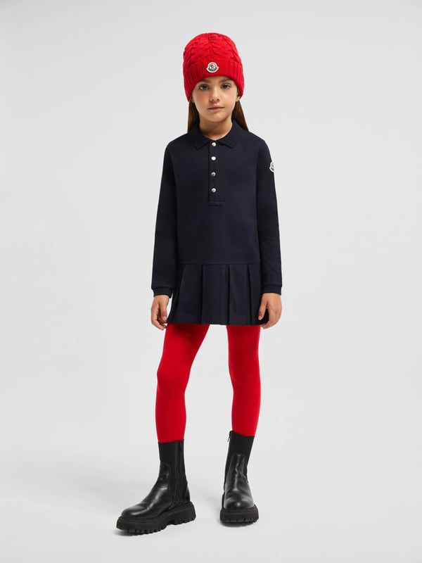 Moncler Enfant Girls Polo Dress in Navy