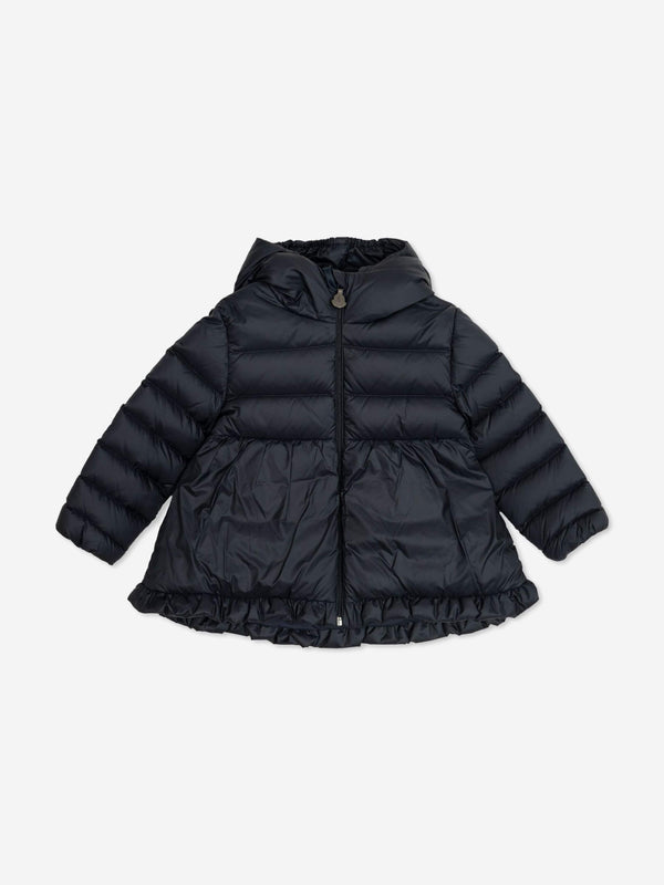 Moncler Enfant Baby Girls Down Padded Odile Jacket in Navy