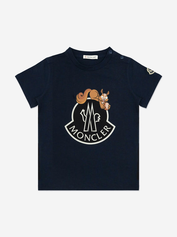 Moncler Enfant Baby Boys Logo T-Shirt in Navy