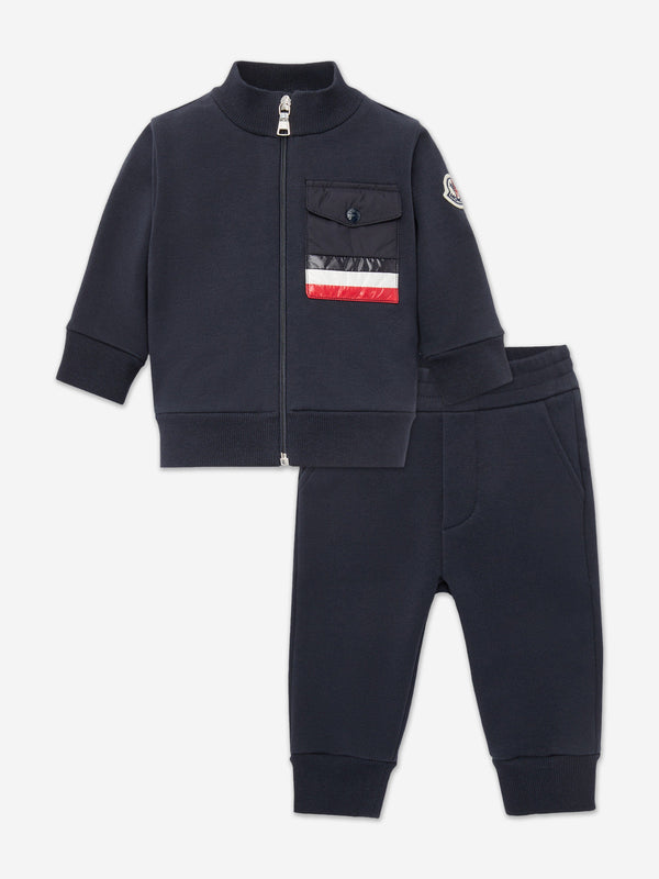 Moncler Enfant Baby Boys Branded Tracksuit in Navy