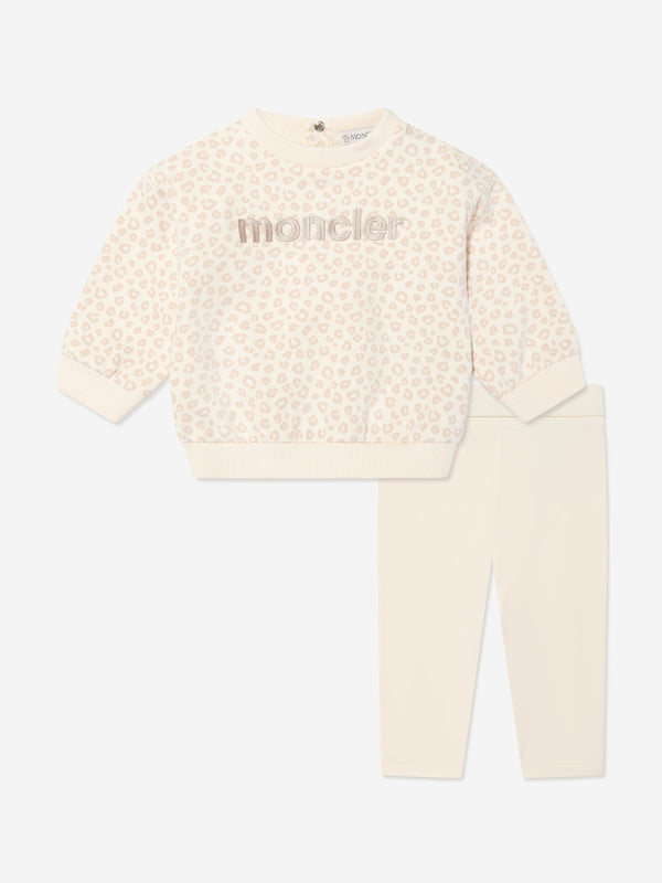 Moncler Enfant Baby Girls Legging Set in Ivory