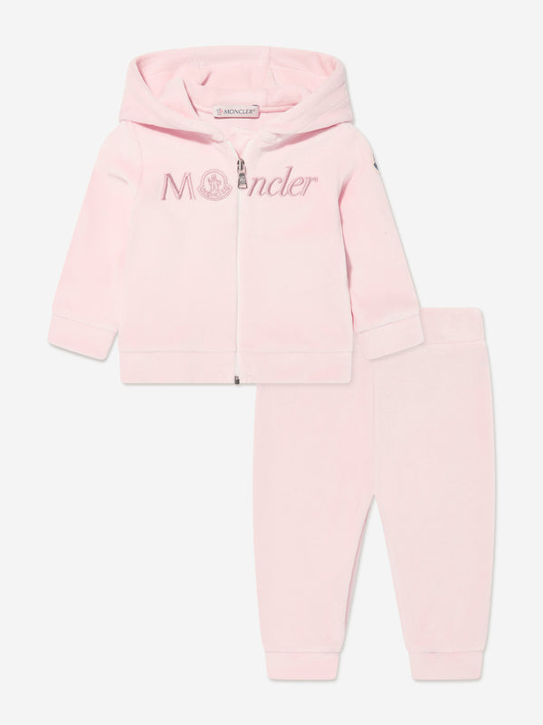 Moncler Enfant Baby Girls Logo Tracksuit in Pink