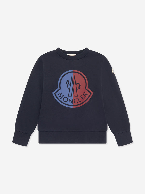 Moncler Enfant Boys Branded Sweatshirt in Navy