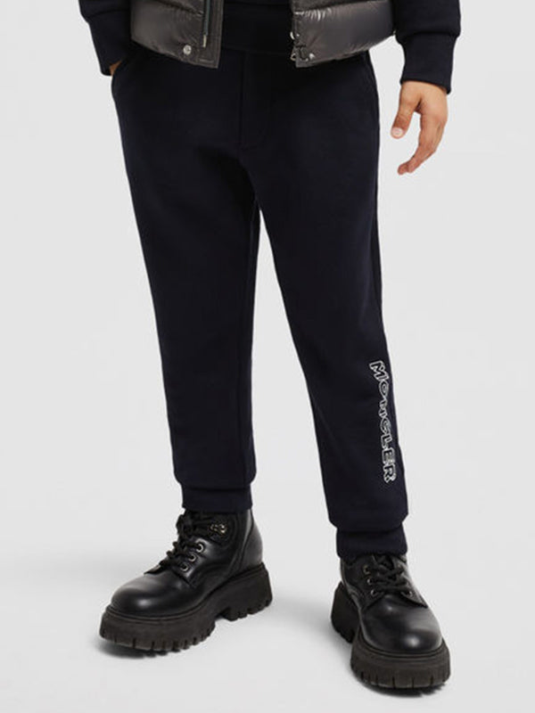 Moncler Enfant Boys Logo Joggers in Navy