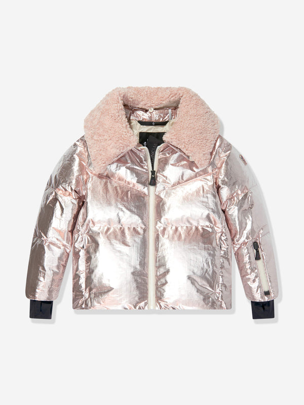 Moncler Enfant Girls Grenoble Down Padded Edling Jacket in Pink