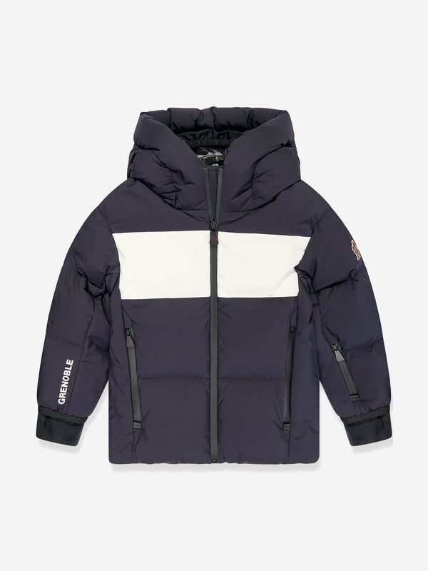 Moncler Enfant Boys Grenoble Down Padded Zinal Jacket in Navy