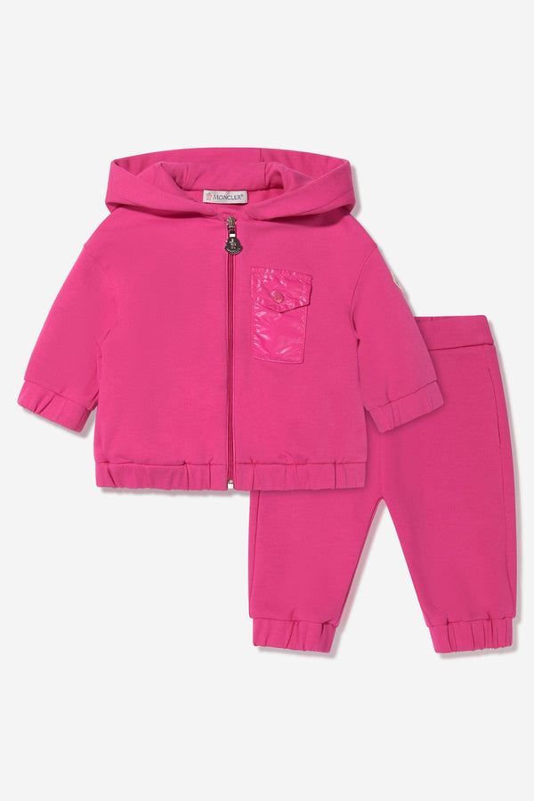 Moncler Enfant Baby Girls Pocket Tracksuit in Pink