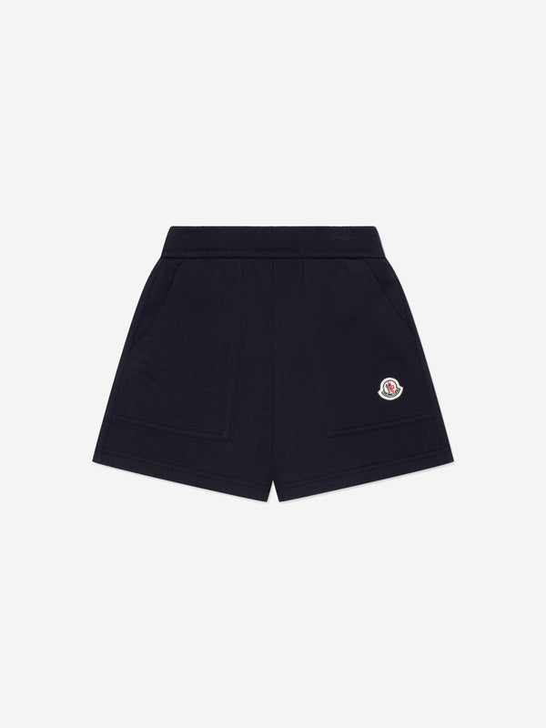 Moncler Enfant Boys Logo Sweat Shorts in Navy