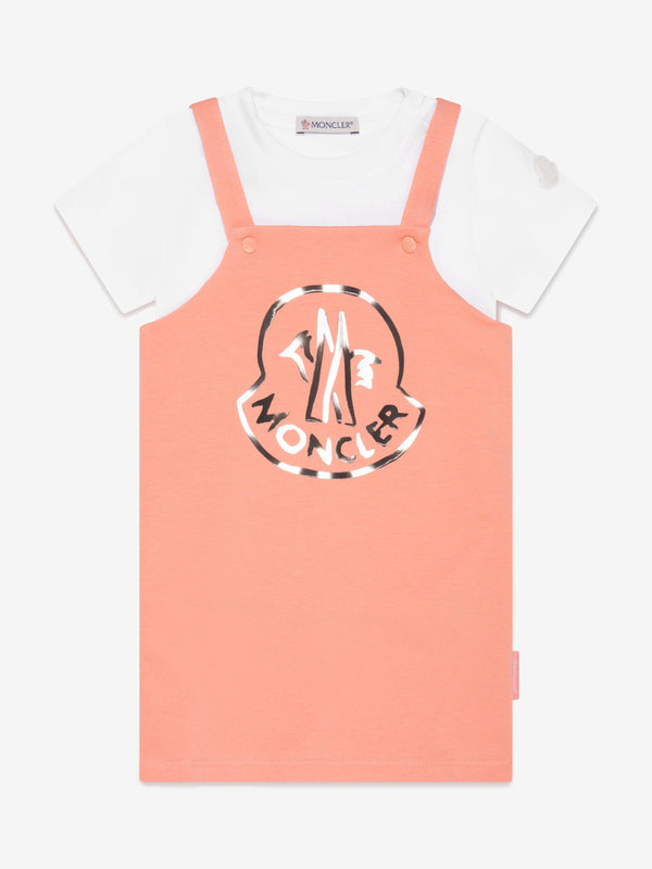 Moncler Enfant Baby Girls T-Shirt And Dress Set in Peach