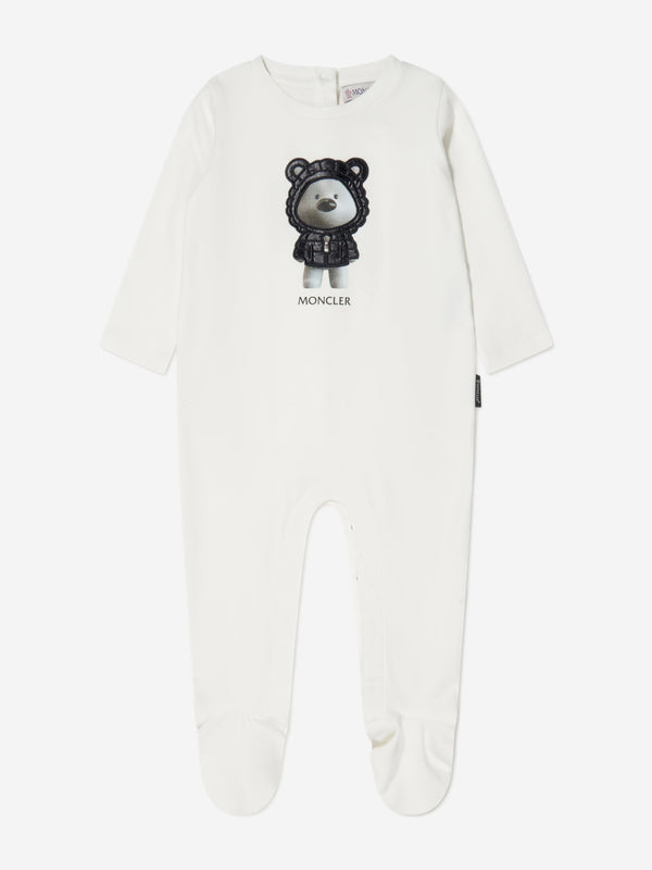 Moncler Enfant Baby Bear Print Babygrow