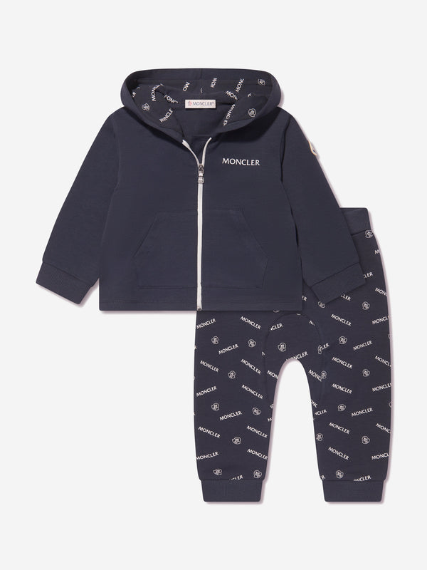 Moncler Enfant Baby Logo Tracksuit in Navy