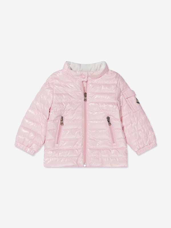 Moncler Enfant Baby Girls Down Padded Paulas Jacket in Pink