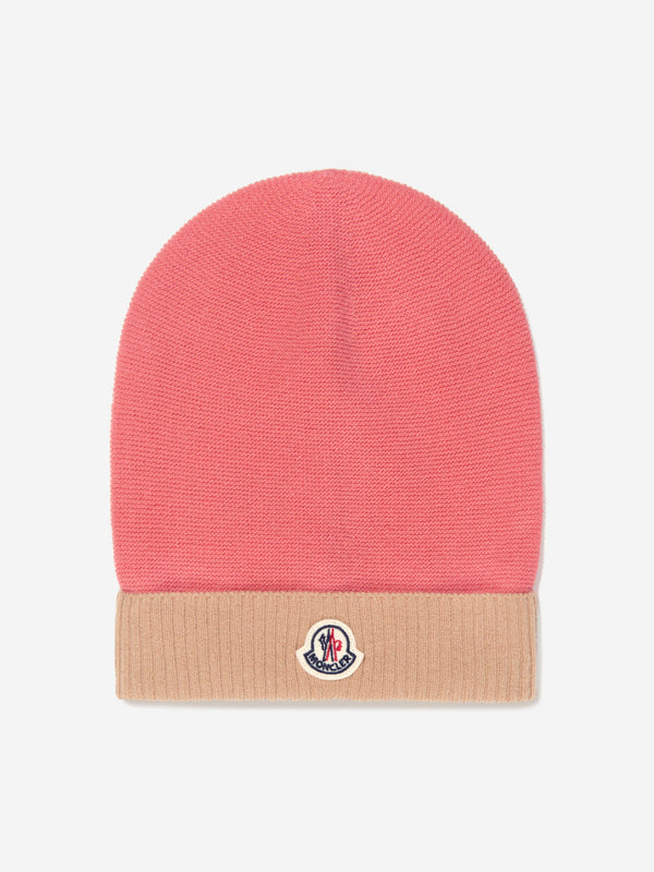 Moncler Enfant Girls Wool Knitted Logo Hat