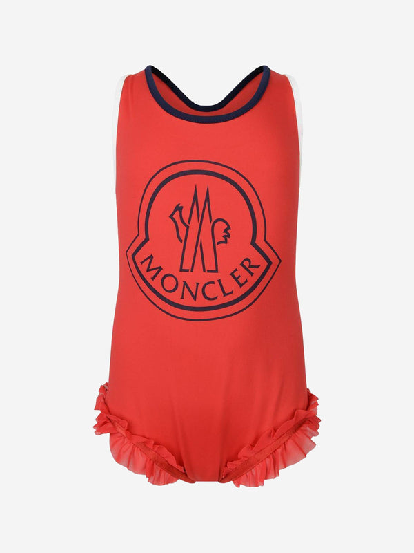 Moncler Enfant Girls Logo Swimsuit