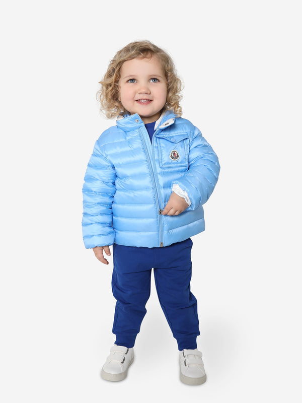 Moncler Enfant Baby Down Padded Baigal Jacket in Blue