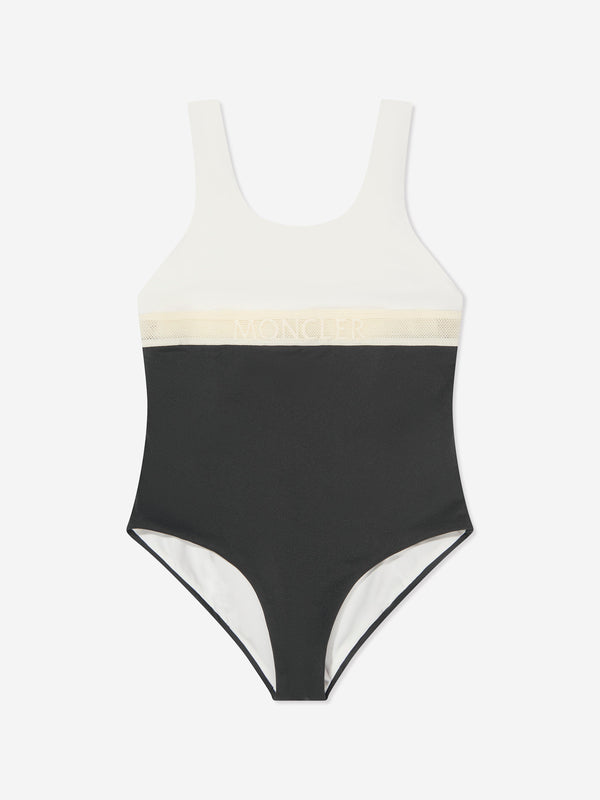 Moncler Enfant Girls Colourblock Swimsuit in White