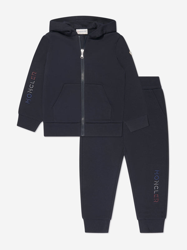 Moncler Enfant Kids Branded Tracksuit in Navy