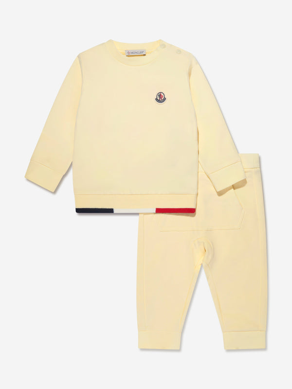 Moncler Enfant Baby Boys Logo Tracksuit in Yellow