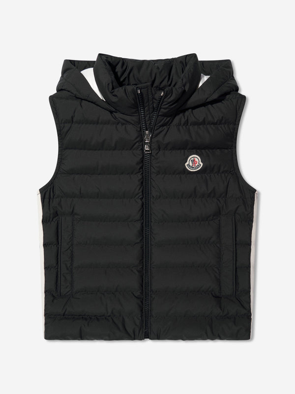 Moncler Enfant Boys Down Padded Kamaria Gilet in Black