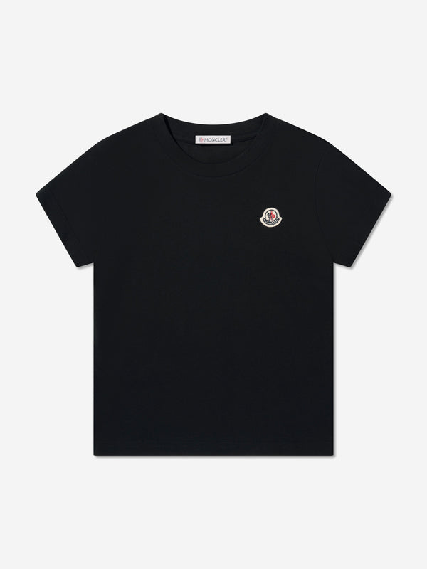 Moncler Enfant Boys Logo T-Shirt in Black