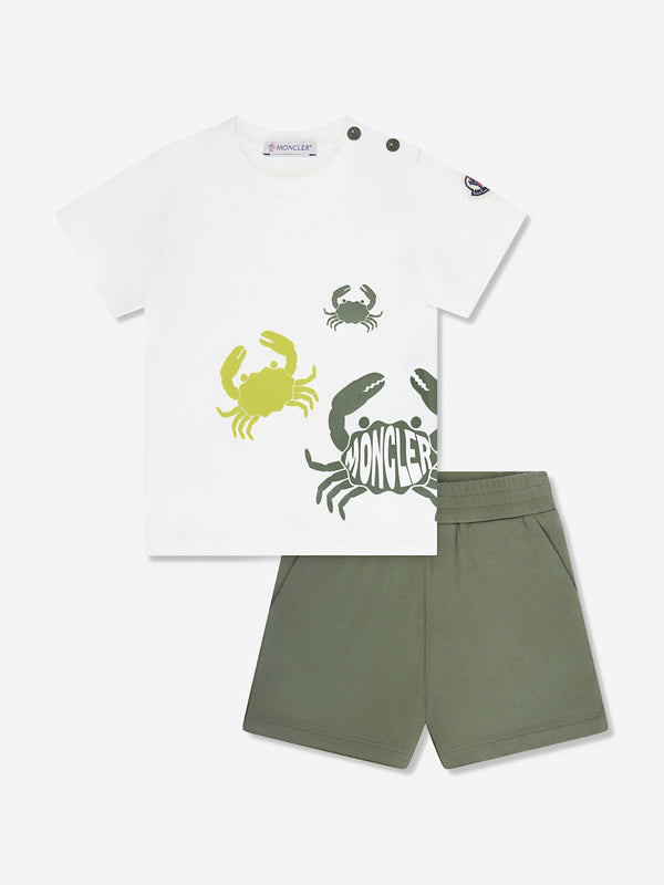 Moncler Enfant Baby Boys Short Set in Green