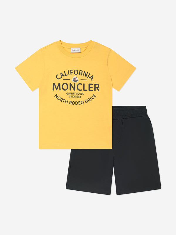 Moncler Enfant Boys Shorts Set in Yellow