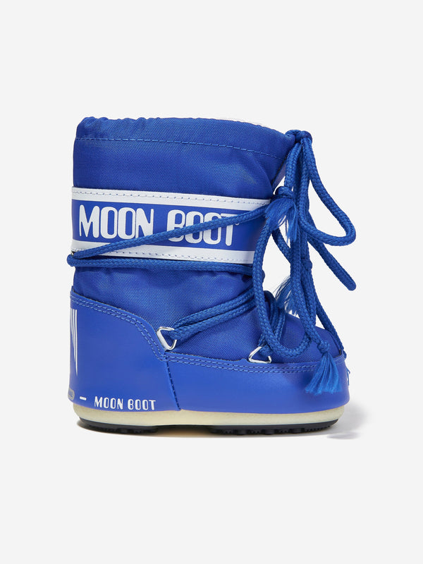 Moon Boot Baby Icon Mini Nylon Snow Boots in Blue