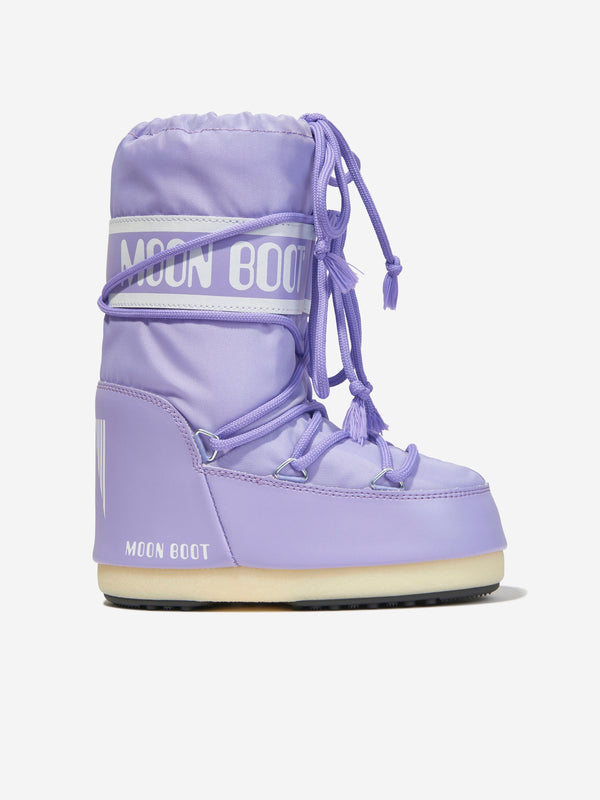 Moon Boot Kids Icon Nylon Snow Boots in Purple