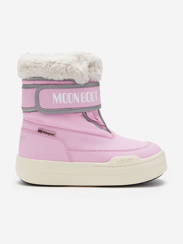 Moon Boot Girls JR Park Strap Boots in Pink