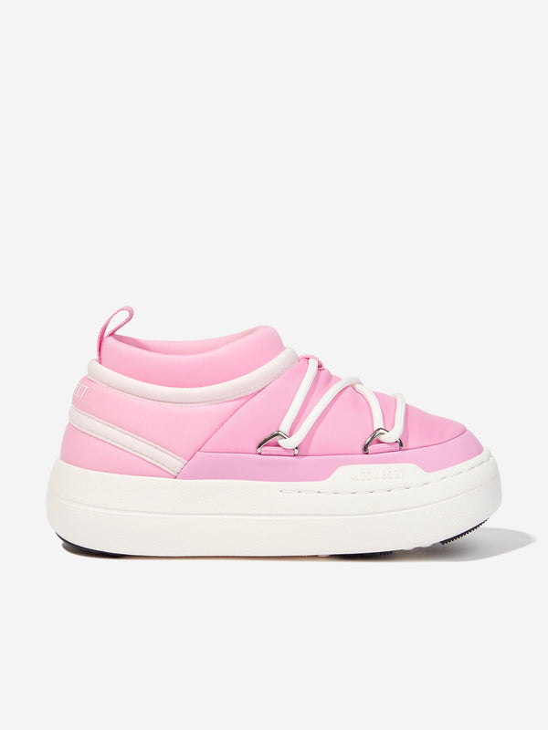 Moon Boot Girls JR Park Icon Trainers in Pink