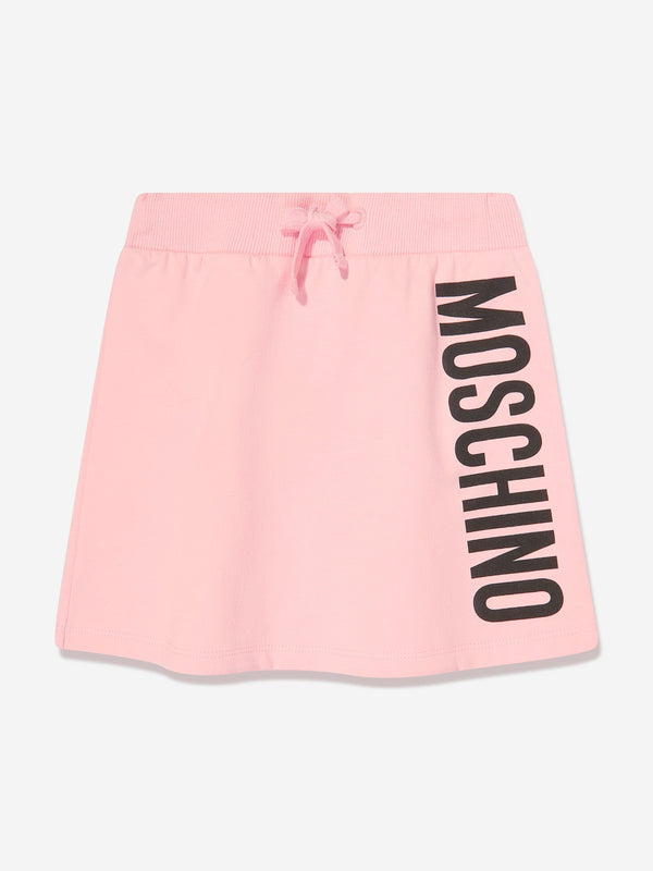 Moschino Girls Logo Skirt in Pink