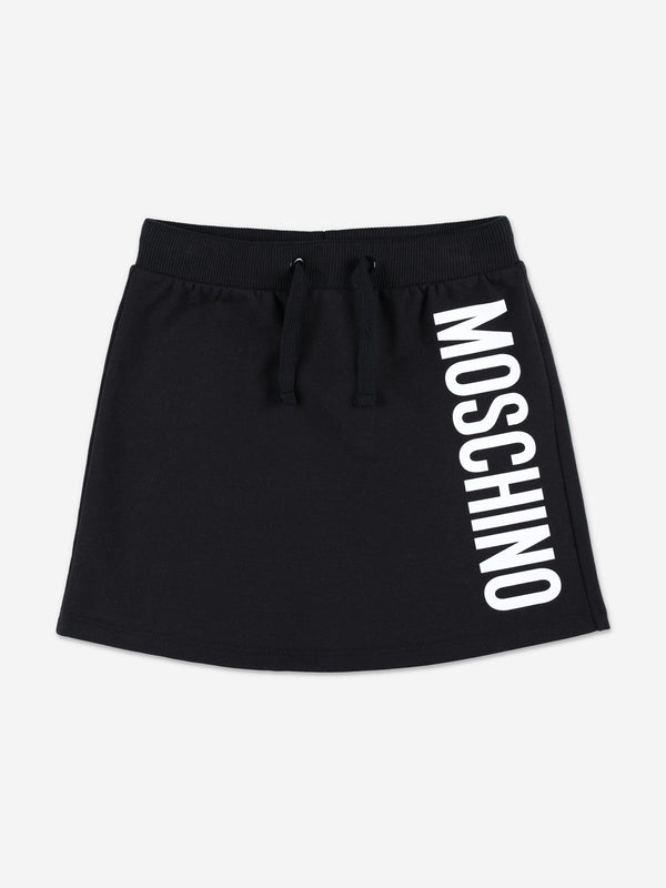 Moschino Girls Logo Skirt in Black