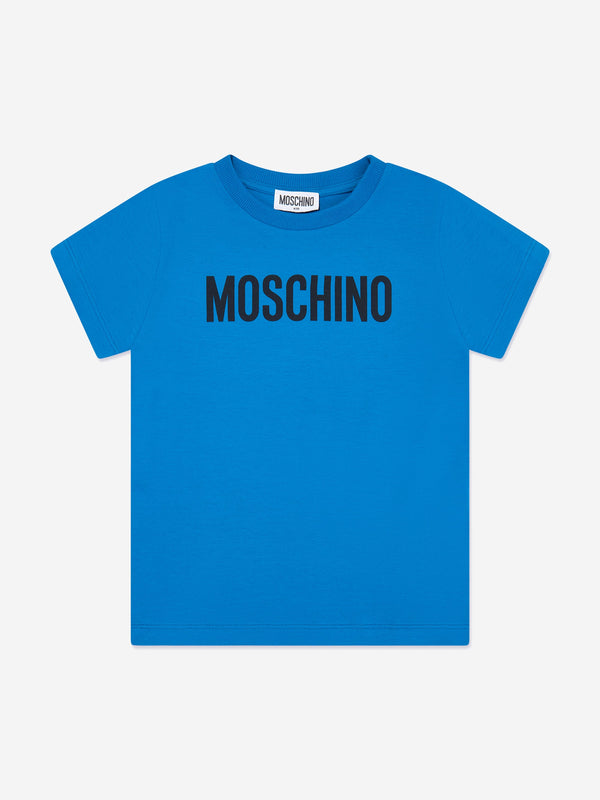 Moschino Kids Logo T-Shirt in Blue