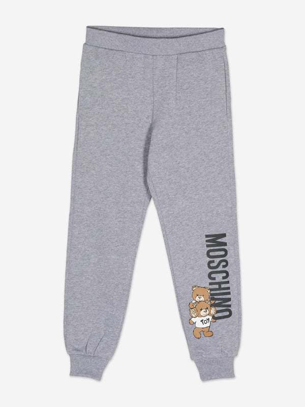 Moschino Kids Teddy Bear Logo Joggers in Grey