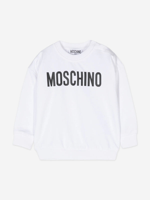 Moschino Baby Logo Sweatshirt in White