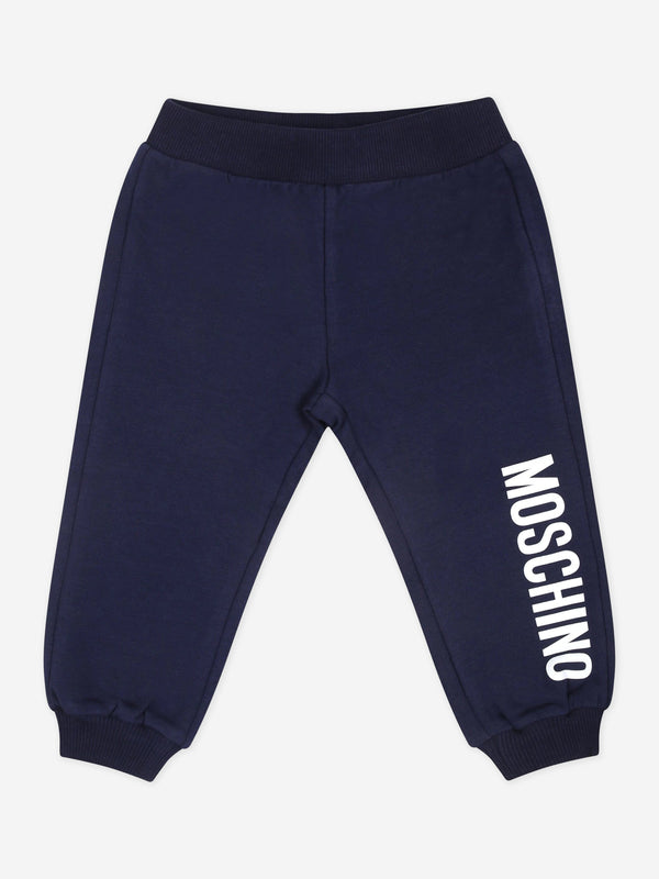 Moschino Baby Logo Joggers in Navy