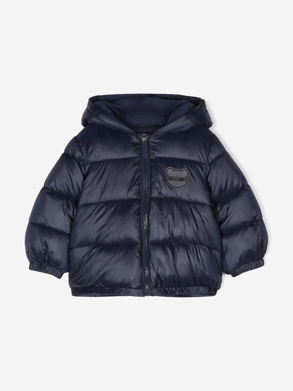 Moschino Baby Puffer Jacket in Navy