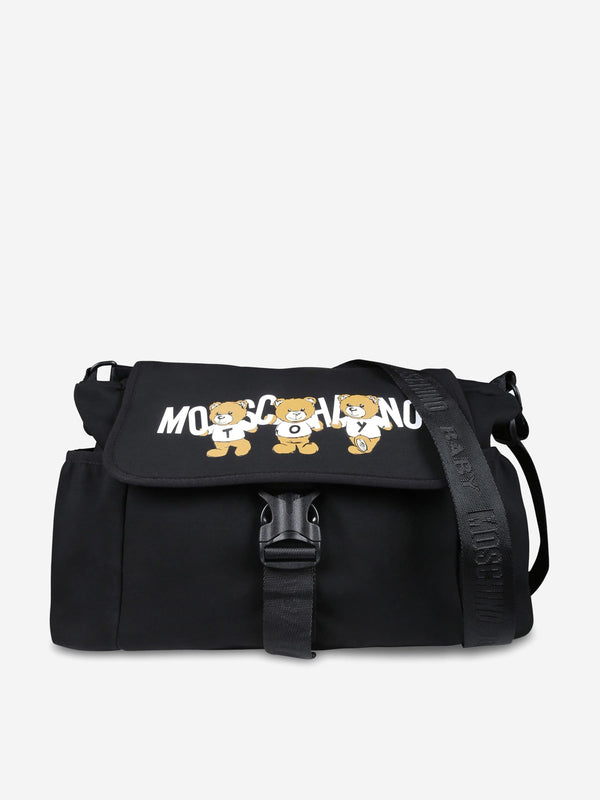 Moschino Baby Bear Logo Changing Bag in Black (40cm)