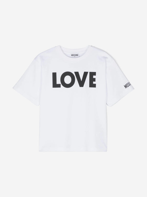 Moschino Kids Love T-Shirt in White