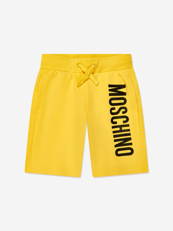 Moschino Boys Logo Shorts in Yellow