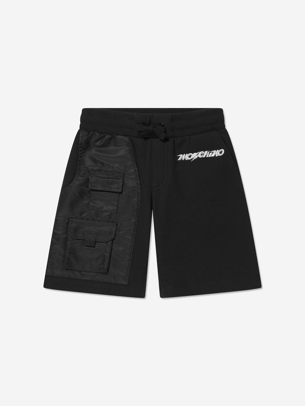 Moschino Boys Pocket Shorts in Black