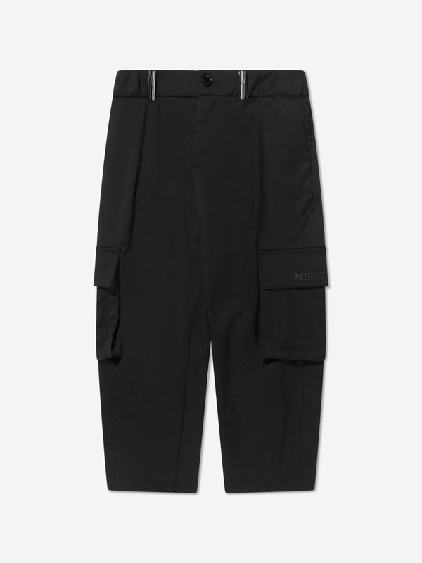 Missoni Boys Cargo Trousers in Black