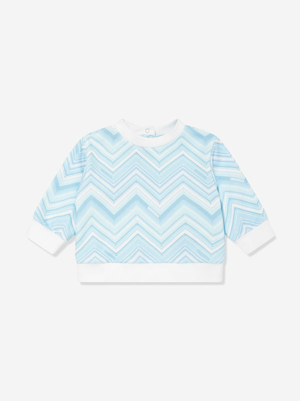 Missoni Baby Boys Zigzag Sweatshirt in Blue