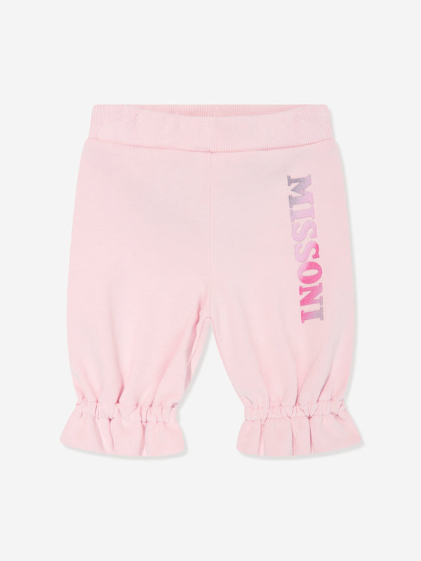 Missoni Baby Girls Logo Joggers in Pink