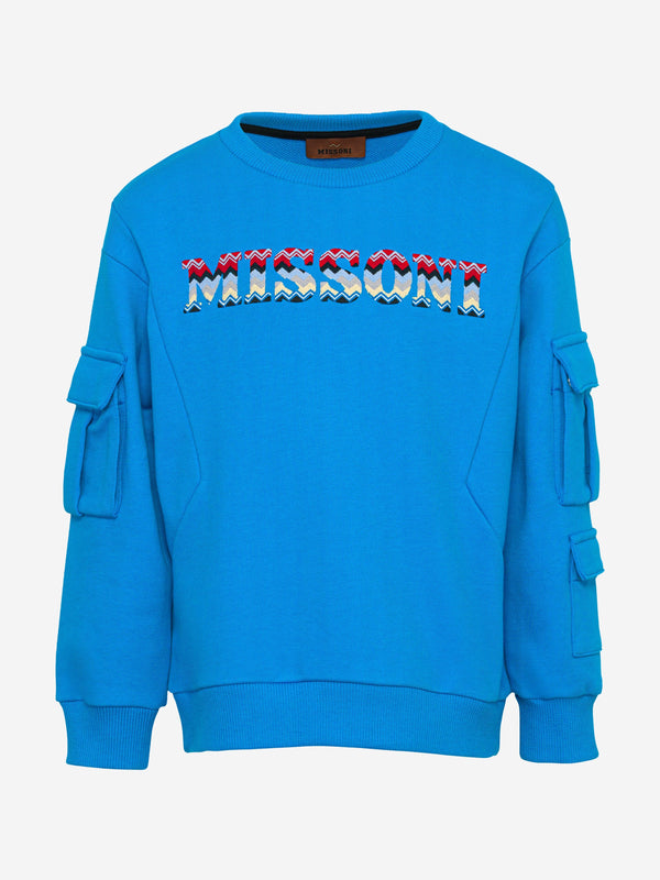 Missoni Boys Logo Sweatshirt in Blue